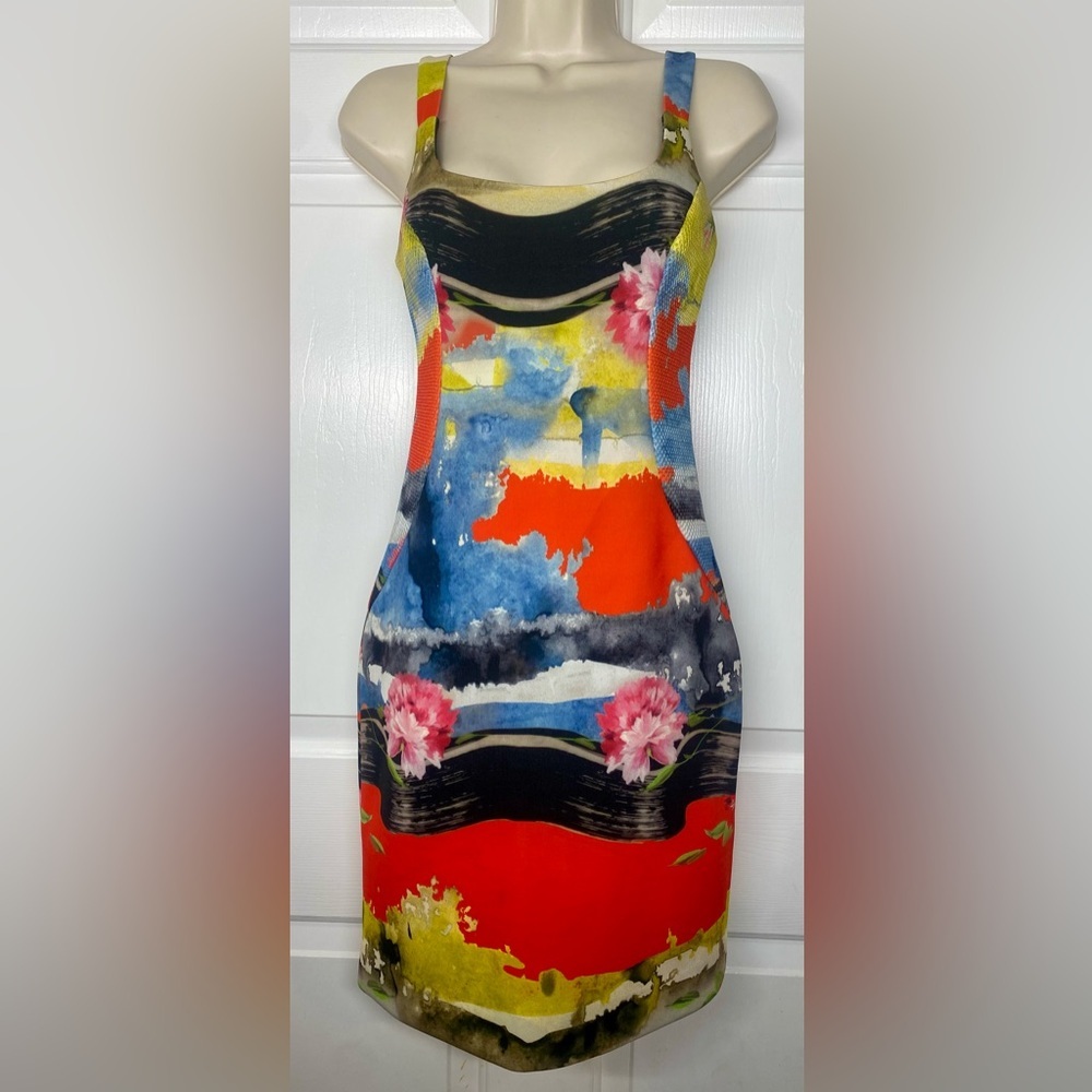 Milly Multicolor Neoprene Dress Excellent Condition Size 0 - Picture 2 of 4